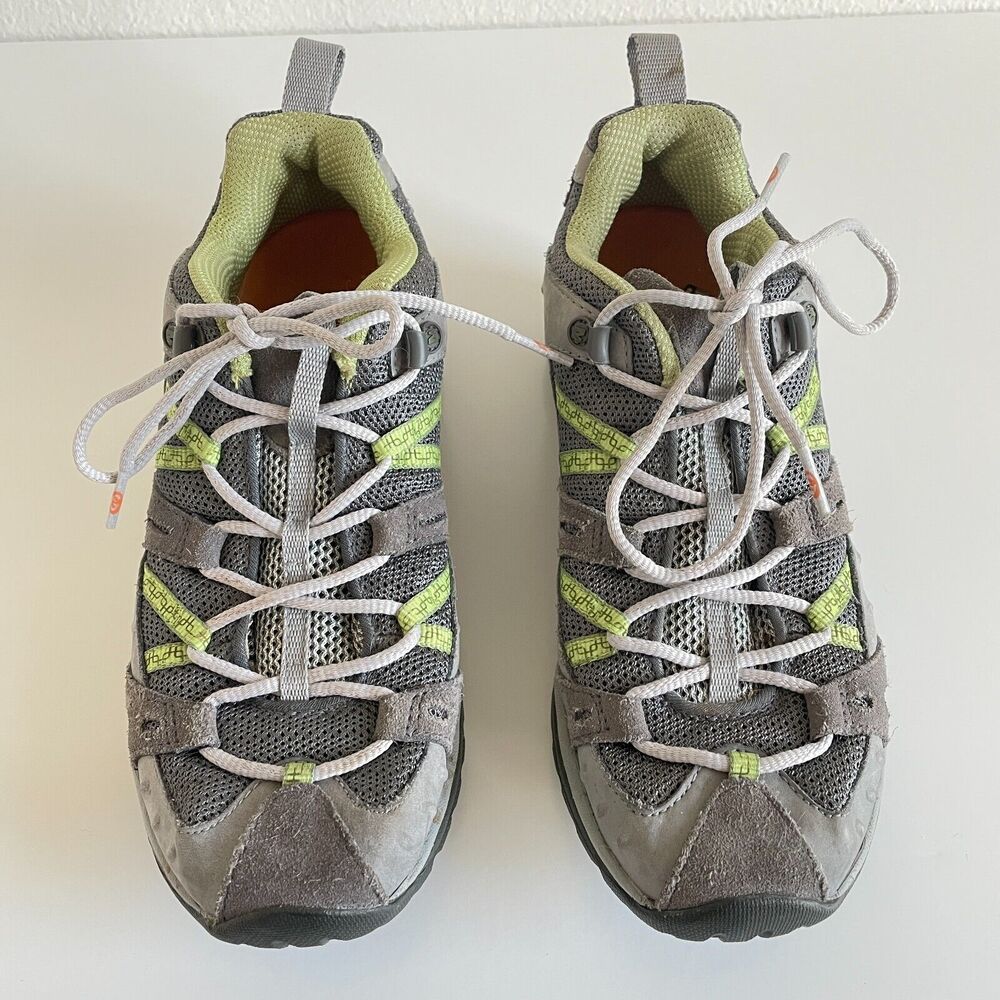 Merrell Women's Siren Sport Lime & Gray Trail Hiking Shoes Sz 8 Vibram Sole